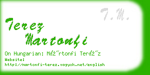 terez martonfi business card